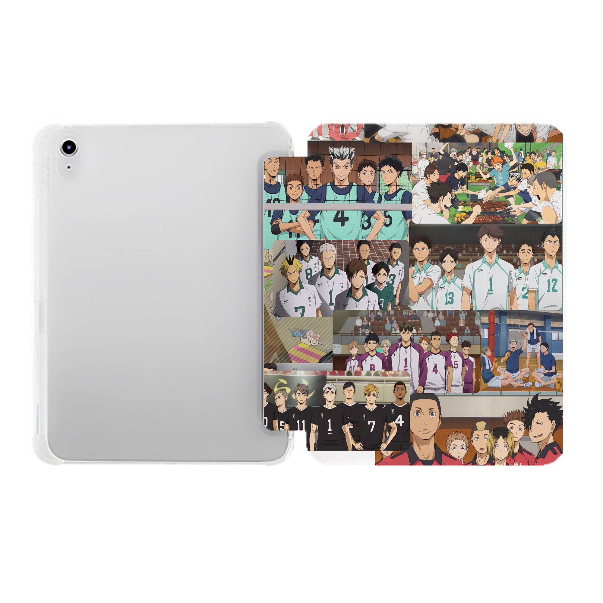 （画像用） ハイキュー!! Haikyu!! IPad ケース ペン収納付き 三つ折りスタンド PUレザー×シリコン 対応機種9.5/10.5/10.9インチ